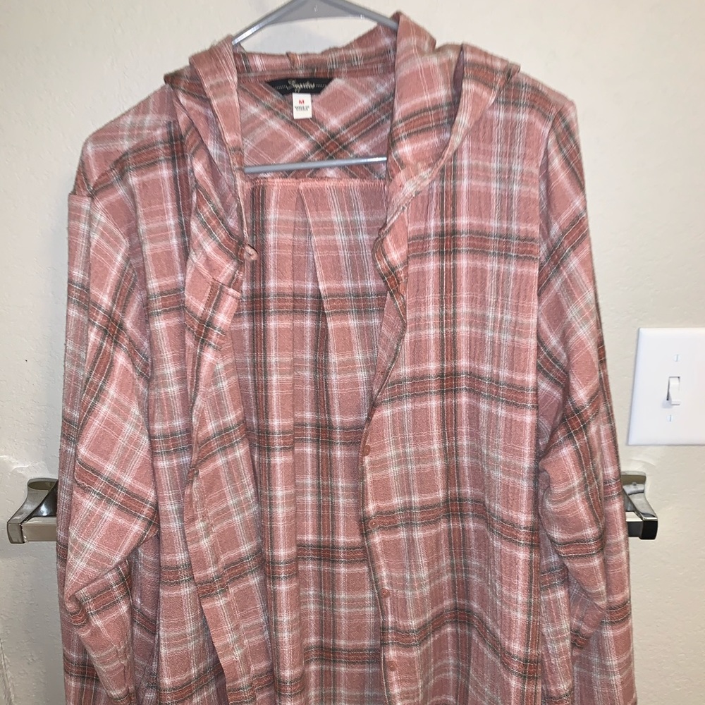 Hooded pink flannel